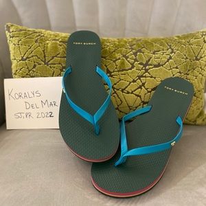 Tory Burch Leather Flip Flops- BNWOB